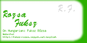 rozsa fuksz business card